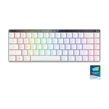 ASUS ROG Falchion RX Red Low Profile Wireless Gaming Keyboard, Tri-mode Connection, ROG Omni Receiver, Intuitive control