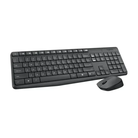 Logitech MK235 Wireless Keyboard and Mouse Combo 2.4GHz Wireless Compact Long Battery Life 8 Shortcut keys