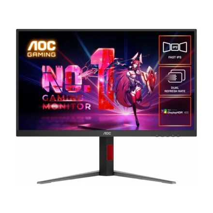 AOC 27″ Fast IPS U27G4: 3840×2160@160Hz, 1920 × 1080 @ 320Hz, 0.5ms MPRT, HDR, sRGB 127%, DCI-P3 99%, HDMI 2.1, DP 1.4, ergonomic stand, VESA 100mm