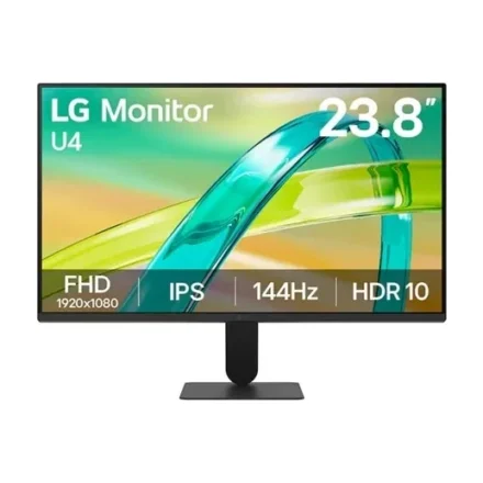 LG 24″ IPS Full HD 144Hz Monitor, 1920×1080, 1ms MBR, HDR10, AMD FreeSync, sRGB 99%, HDMI, VGA, 100×100 VESA