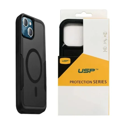 USP Rugged Apple iPhone 16 Pro Max (6.9″) Armor Light Case with MagSafe Black – Built-in magnets, Drop Protection, Raised Edges, 5 Years Warranty