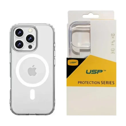 USP Apple iPhone 17 (6.3″) Clear Rock Shockproof Case with MagSafe – Ultra-thin, Lightweight, Non-slip, Crystal Clear, 5 Years Warranty