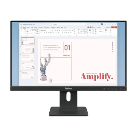 LENOVO ThinkVision E24-40 23.8″/24″ 100Hz FHD IPS Monitor 1920×1080 16:9 4ms Height Adjust Tilt Pivot Swivel HDMI DP VGA Speakers VESA