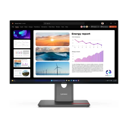 LENOVO ThinkVision P24Q-40 23.8″/24″ QHD USB-C Docking Monitor 2K 2560×1440 16:9 IPS Height Adjustable Tilt Swivel Pivot DP HDMI USB-C Hub VESA