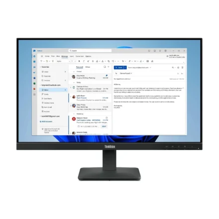 LENOVO ThinkVision S24-4E 23.8″/24″ FHD IPS Monitor 1920×1080 16:9 4ms 100Hz Anti-glare Tilt VGA HDMI Tilt VESA 3yr WTY Black ~63DEKAR3AU