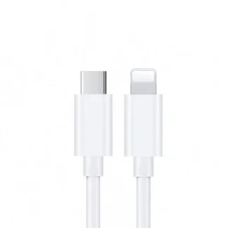 USP Lightning to USB-C Fast Charge Cable (1M) White - Support 2.4A,480Mbps Transfer, Universal iOS Compatibility,  5 Years Warranty