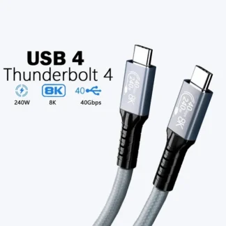 USP BoostUp Hyperlink USB4 USB-C to USB-C Cable (1M) Black - USB4 - 40Gbps,240W, 8K (60Hz)/4K (144Hz), Fast Charge, 5 Years Warranty