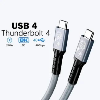 USP BoostUp Hyperlink USB4 USB-C to USB-C Cable (1.8M) Black -USB4 - 40Gbps,240W,8K (60Hz)/4K (144Hz), Fast Charge, Tablet, Phone, 5 Years Warranty