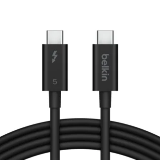 Belkin Connect Thunderbolt 5 USB-C to USB-C Cable (1M) - Black (INZ005fq1MBK), 5A/240W, 80Gbps, 8K or 4K@540Hz, Durable, 2 Years Warranty