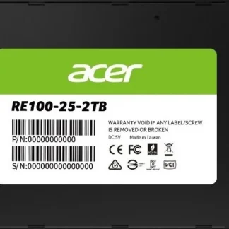 ACER RE100-2TB SSD 2.5 SATA lll Writing Speed 503 MB/s Reading Speed 558 MB/s BL.9BWWA.110 -5 Year Warranty