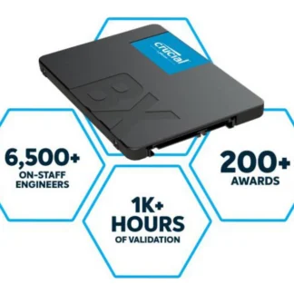 Crucial BX500 4TB 2.5″ SATA3 6Gb/s SSD – 3D NAND 540/500MB/s 7mm 1.5 mil MTBF 3yr wty Acronis True Image Solid State Drive
