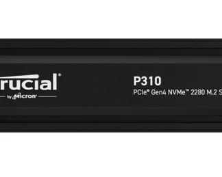 Crucial P310 4TB Gen4 2280 NVMe SSD Heatsink 7100/6000 MB/s R/W 800TBW 1000K/1000K IOPS 1.5M hrs MTTF Full-Drive Encryption M.2 PCIe4 5yrs