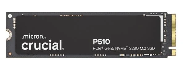 Crucial P510 2TB Gen5 2280 NVMe M.2 SSD 10,000 / 8,700 MB/s R/W 1200TBW 1.4M IOPS 1.5M hrs MTTF Full-Drive Encryption 5yrs ~CT2000P310SSD8-P