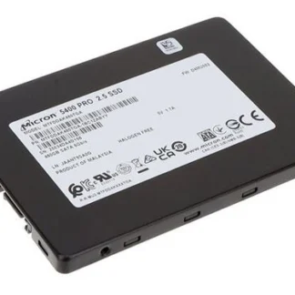 Micron 5400 PRO 480GB 2.5″ SATA Enterprise SSD 540R/520W MB/s 95K/37K IOPS 876TBW 1DWPD 3M hrs MTTF AES 256-bit encryption Server Data Centre 5yrs