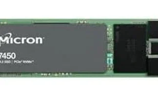 Micron 7450 Pro 960GB Gen4 NVMe Enterprise SSD 2280 M.2 5000/1400 MB/s R/W 520K/82K IOPS 1700TBW 1DWPD 2M hrs MTTF Server Data Centre 5yrs