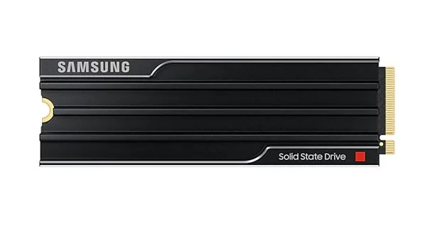 Samsung 9100 PRO 4TB PCIe Gen5 NVMe SSD Heatsink 14800MB/s 13400MB/s R/W 2200K/2600K IOPS 2400TBW 1.5M hrs V-NAND TLC AES 256-bit Encryption 5yr wty
