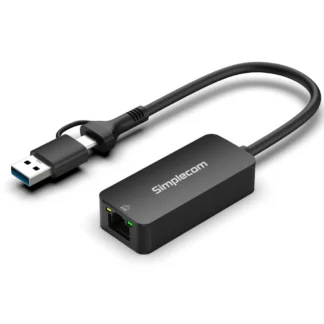 Simplecom NU405C SuperSpeed USB-C and USB-A to 2.5G Ethernet Network Adapter 2.5Gbps LAN