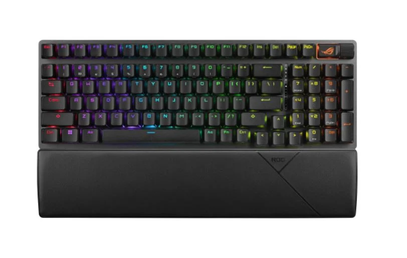 ASUS ROG STRIX SCOPE II 96 WL Storm Switch NX Wireless Gaming Mechanical Keyboard, Tri-mode Connection, Streamer Hotkeys, PBT Keycaps, Clicky