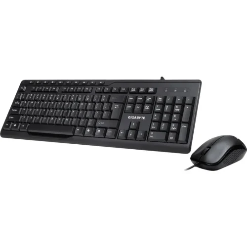 (LS) Gigabyte KM6300 USB Wired Keyboard & Mouse Combo multimedia controls 1000dpi Adjustable Portable slim receiver Stylish design comfort