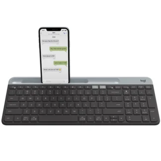 Logitech K580 Slim Multi-Device Wireless Keyboard – 24 months Battery Life,  auto-sleep feature, MacOS/iOS/Android/Windows,  1 Year Warranty- Graphite