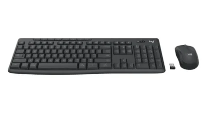 Logitech MK370 Wireless Keyboard and Mouse Combo for Business Silent Touch technology Smooth optical tracking