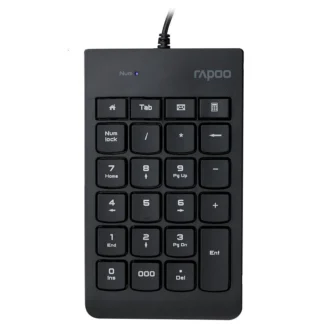 RAPOO K10 Wired Numeric Number Pad Keyboard –  Spill Resistant Design, Laser Carved Keycap, Spill-Resistant Design, USB-A