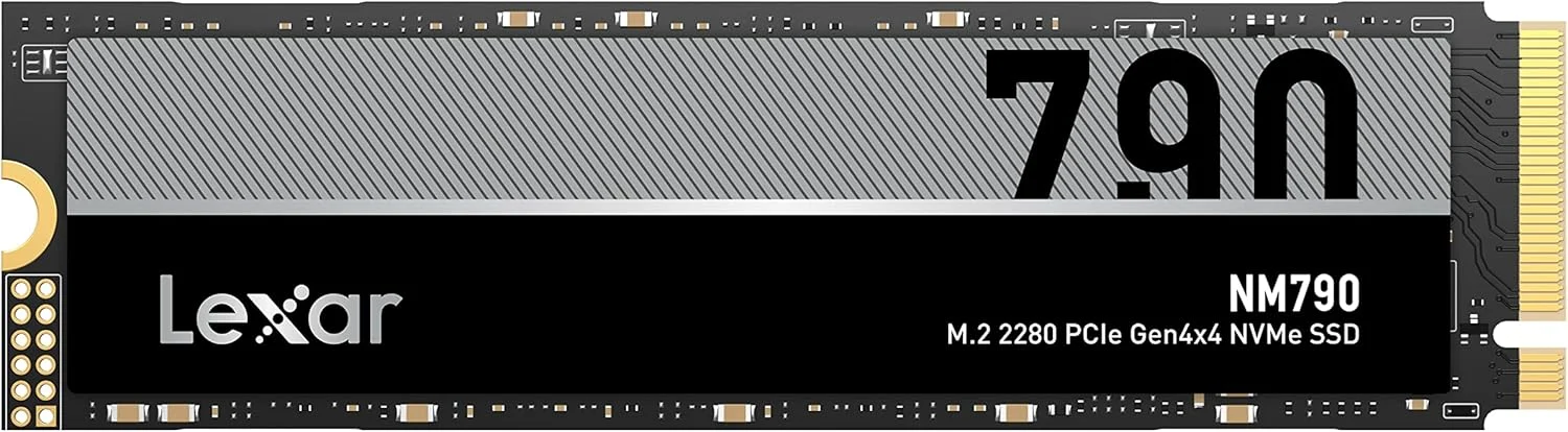 Lexar LNM790X004T-RNNNG Internal SSD 4TB M.2 2280 PCIe Gen 4×4 NVMe SSD up to 7400MB/s read, 6500MB/s write TLC- 5 year limited warranty