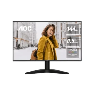 AOC 24B36X 23.8″: IPS, FHD 144Hz, 0.5ms MPRT, 300 nits, 1500:1, sRGB 123%, HDMI 1.4 & DP 1.4, tilt stand, VESA 100×100, 18W, 2.52kg w/ stand