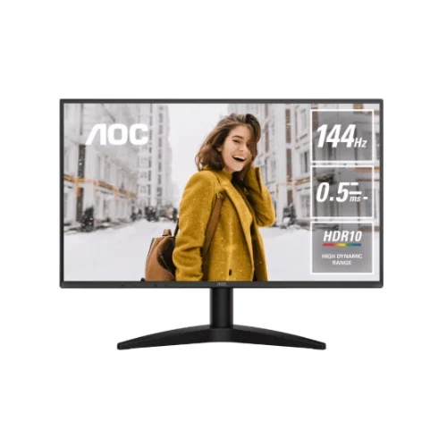 AOC 24B36X 23.8″: IPS, FHD 144Hz, 0.5ms MPRT, 300 nits, 1500:1, sRGB 123%, HDMI 1.4 & DP 1.4, tilt stand, VESA 100×100, 18W, 2.52kg w/ stand