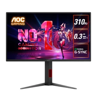 AOC 24.5″ 310Hz IPS Gaming Monitor 25G4S: Fast IPS, 1920×1080 @ 310Hz, 0.3ms response, 400 cd/m² brightness, 115% sRGB, adjustable stand, HDMI & DP