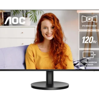 AOC 27″ IPS, 120Hz, 250cd/m2, Full HD 1920×1080 @ 100Hz – HDMI, 1920×1080 @ 60Hz – VGA, Flicker Free, VESA 100, Office Monitor (LS)
