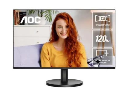 AOC 27″ IPS, 120Hz, 250cd/m2,  Full HD 1920×1080 @ 100Hz – HDMI, 1920×1080 @ 60Hz – VGA, Flicker Free, VESA 100, Office Monitor (LS)