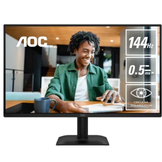 AOC 27E40L,27″ IPS,FHD 1920×1080@144Hz,4ms/0.5ms,300cd/m²,1500:1,HDMI+DP,178°,VESA100 (LS)