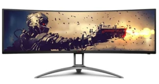 AOC 49″ Curved 1800R, 5120X1440 DQHD, 32:9, Adaptive Sync, HDR 400,1ms, 165Hz ,3x HDMI,1x DP,USB-C , Speaker, HAS, KVM ultra wide monitor