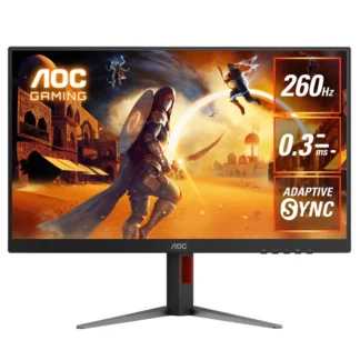 AOC 27″ Gaming Monitor – QHD 260Hz (OC), 0.3ms MPRT, IPS panel, 118% sRGB, 1.07B colors, DP 1.4+DSC, HDMI 2.0, Delta E