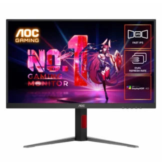 AOC 27″ Fast IPS U27G4: 3840×2160@160Hz, 1920 × 1080 @ 320Hz, 0.5ms MPRT, HDR, sRGB 127%, DCI-P3 99%, HDMI 2.1, DP 1.4, ergonomic stand, VESA 100mm