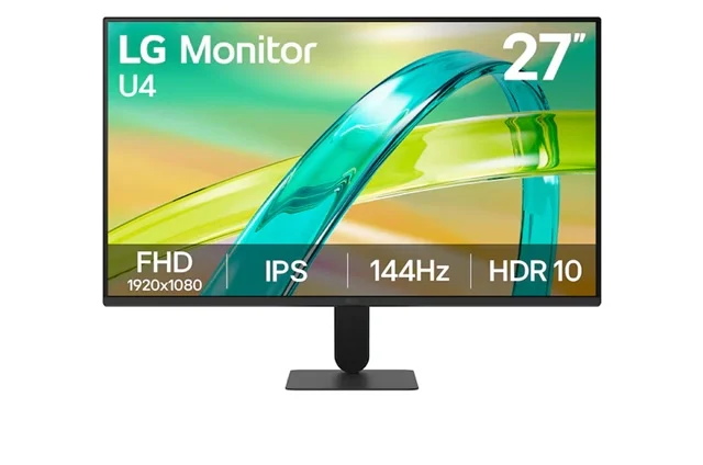 LG 27″ IPS Full HD 144Hz Monitor, 1920×1080, sRGB 99%, 1ms MBR, HDR10, 16: 9, HDMI, VGA, Tilt Stand