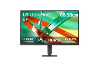 LG 27″ UHD 4K IPS Monitor, 3840×2160, 3-side Virtually Borderless, DCI-P3 90%, HDR10, LG Switch