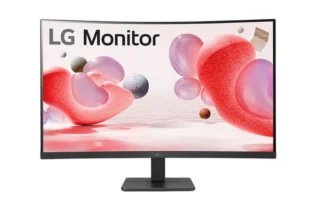 LG 32” Curved FHD 100Hz Monitor, 1920×1080, 16:9 VA Display with Great Colour, Gaming features AMD FreeSync™ & Black Stabiliser, 178° Viewing Angles