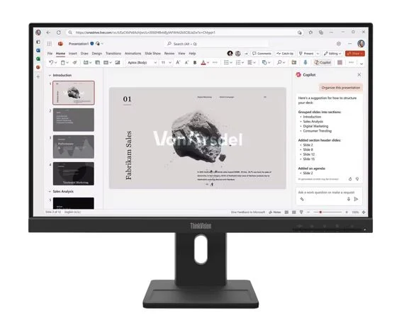LENOVO ThinkVision E22-40 21.5-22″ FHD IPS Monitor 1920×1080 100Hz 16:9 Anti-Glare Height Adjustable Tilt Swivel Pivot VGA DP HDMI VESA 3yr wty Black