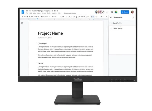 LENOVO ThinkVision S22-4E 21.5″ FHD IPS Monitor 1920×1080 100Hz 16:9 4ms Anti-Glare Titl VGA HDMI VESA 3yr wty Black