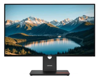 LENOVO ThinkVision T27Q-40 27″ QHD Monitor IPS 2560×1440 16:9 Height Adjustable Tilt Swivel pivot Anti-GlarE DP HDMI USB-C Hub VESA Black 3YR