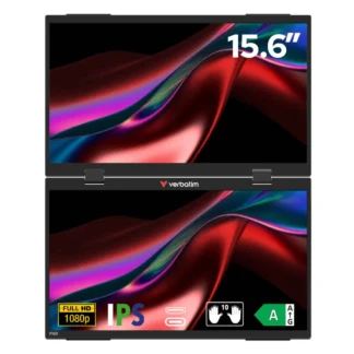 Verbatim 15.6″ USB-C Full HD 1080p Dual Portable Monitor, HDMI, IPS