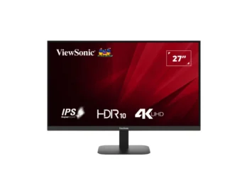 ViewSonic 27″ 4K 3840 x 2160 SuperClear IPS, HDR10, 2x HDMI and DP x1, Eye Pro Tech.Seamless, VESA 75, Eco Mode, Joy Key rear, Office Monitor,3YARW