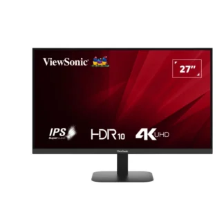ViewSonic 27″ 4K 3840 x 2160 SuperClear IPS, HDR10, 2x HDMI and DP x1, Eye Pro Tech.Seamless, VESA 75, Eco Mode, Joy Key rear, Office Monitor,3YARW