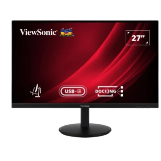 ViewSonic 27″ VG 2K SuperClear IPS, Docking, USB-C, Daisy Chain,DP In/Out,RJ45,100w PD,Height Adjustable 3y Advance Replacement,Business Monitor,3YARW