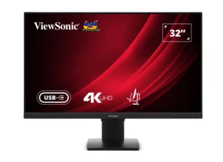 ViewSonic 32″ VG 4K SuperClear VA, USB-C, DP, Height Adjust,  3y Advanced Replacement, Business Pro Monitor