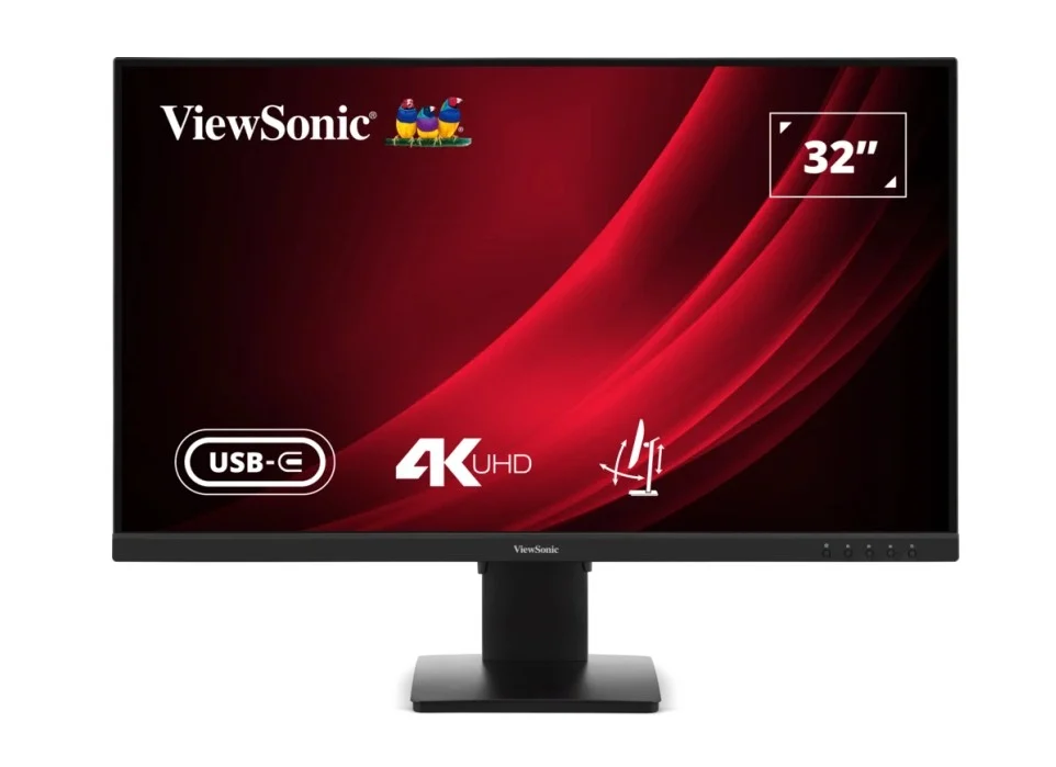 ViewSonic 32″ VG 4K SuperClear VA, USB-C, DP, Height Adjust, 3y Advanced Replacement, Business Pro Monitor