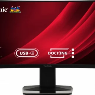 ViewSonic 34″ Curved Docking Monitor with KVM Switch – 3440×1440 VA, 1500R, 120Hz, HDR10, USB-C 65W, DP, HDMI, RJ45, 3x USB-A, KVM, sRGB 121%