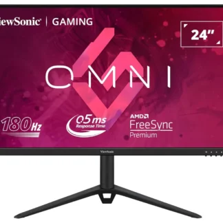ViewSonic 24″ FHD IPS Gaming, 180Hz, 0.5ms MPRT, HDR10, FreeSync Premium, AdaptiveSync, ClearMR, HDMI×2, DP, 2×2W Speakers. 3YARW